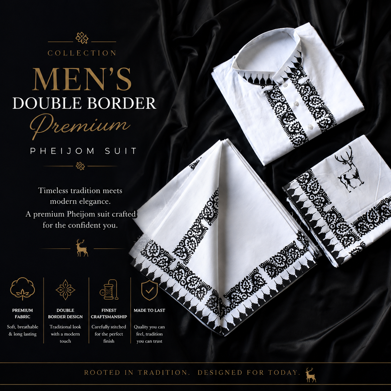 Men's Double Border Premium Pheijom Suit