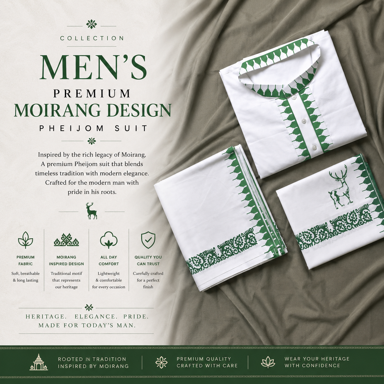 Men's Premium Moirang Design Pheijom Suit