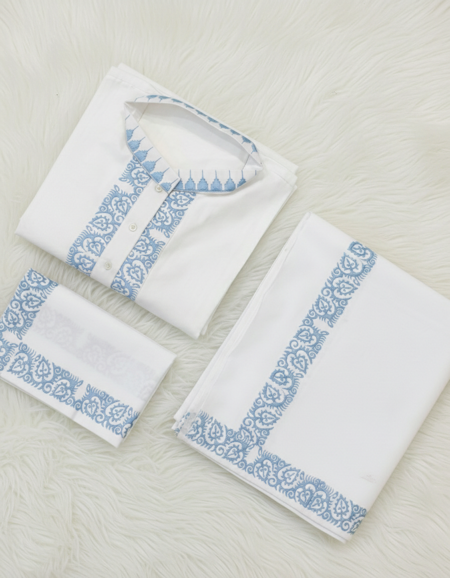 Light Blue Men's Premium Borderless Pheijom Suit