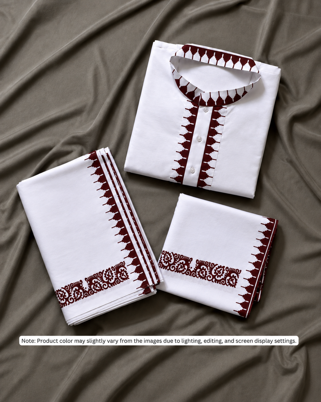 Brown Men's Premium Moirang Design Pheijom Suit
