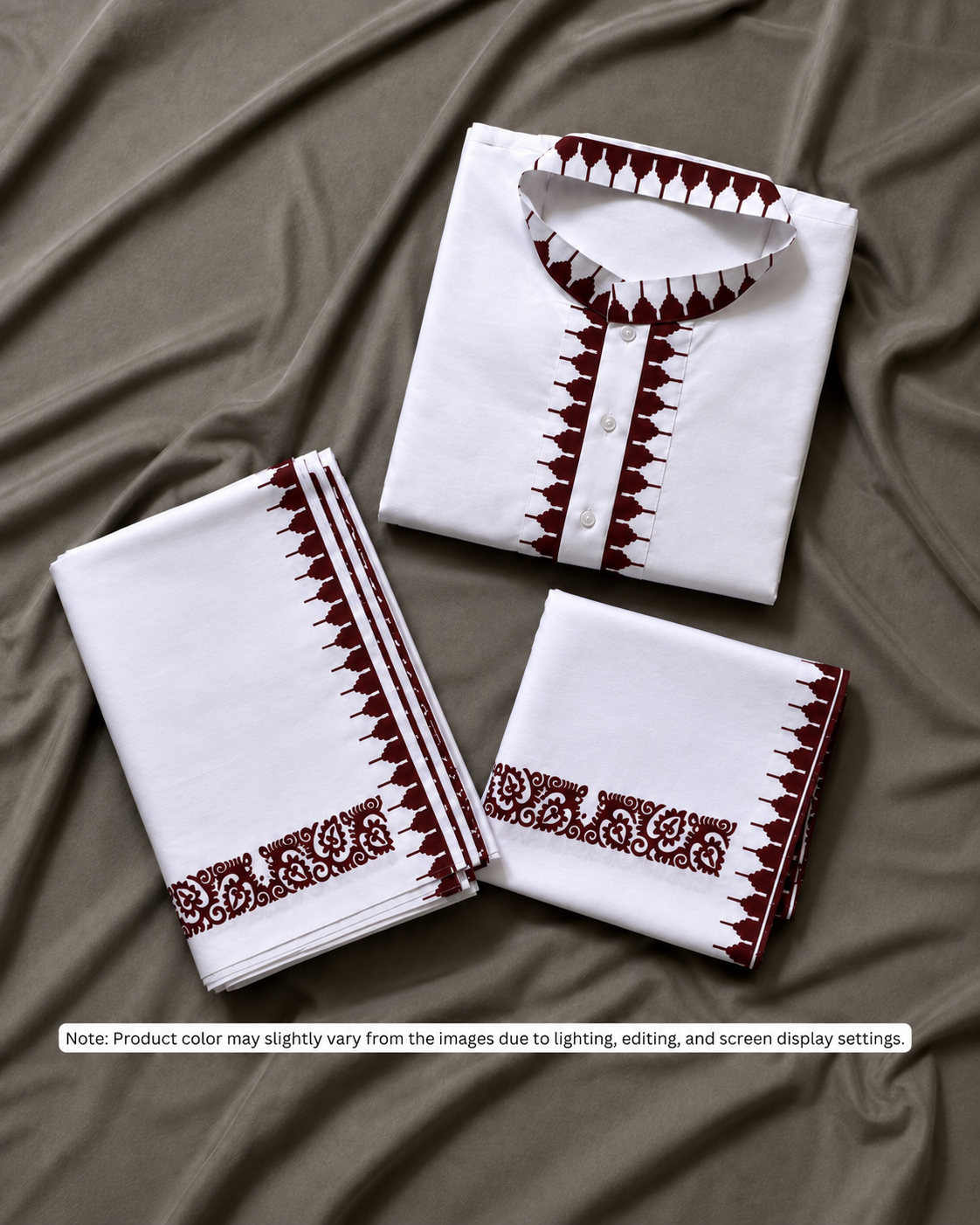 Brown Men's Premium Moirang Design Pheijom Suit