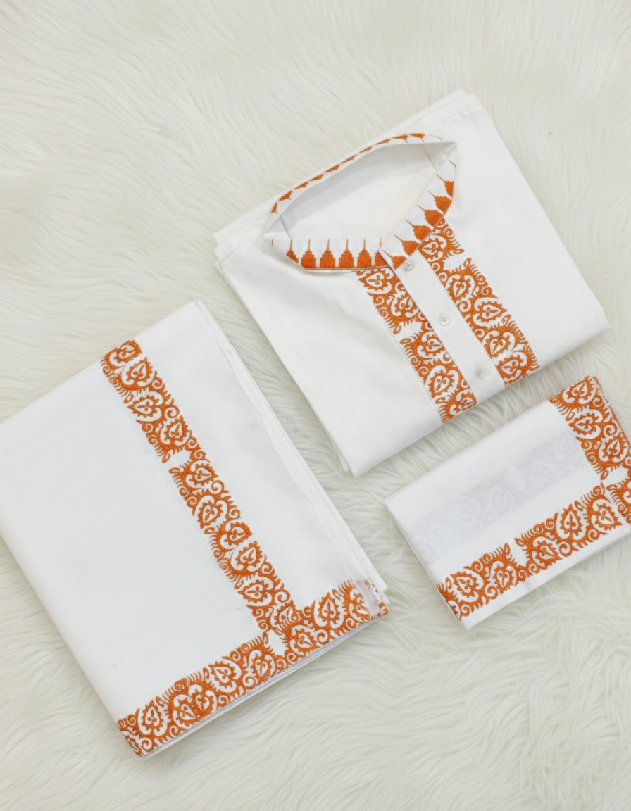 Orange Men's Premium Borderless Pheijom Suit