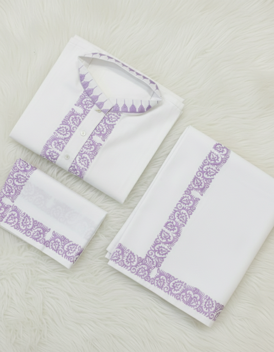 Men’s Borderless Light Violet Color Pheijom Full Suit