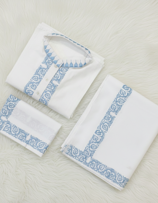 Men’s Borderless Light Blue Color Pheijom Full Suit