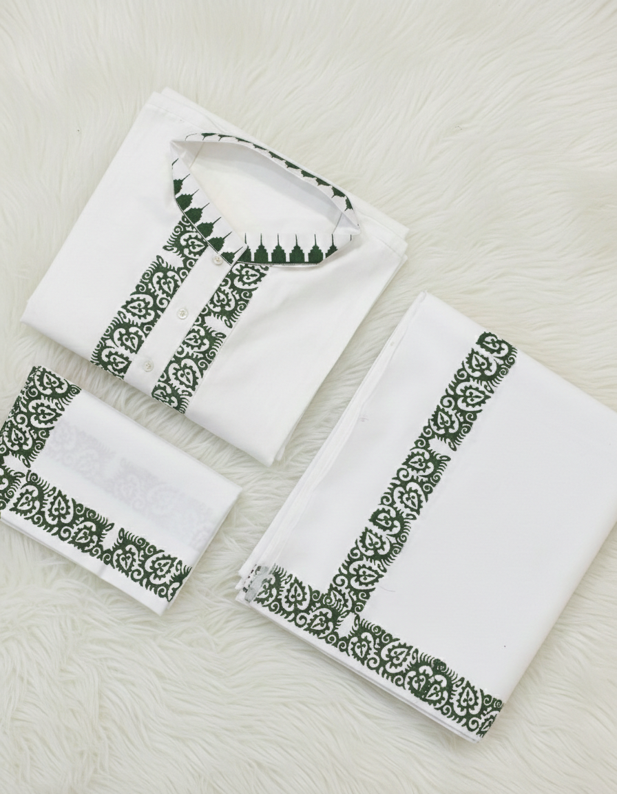 Green Men's Premium Borderless Pheijom Suit